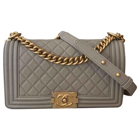 chanel boy bag dark grey|chanel boyfriend bag.